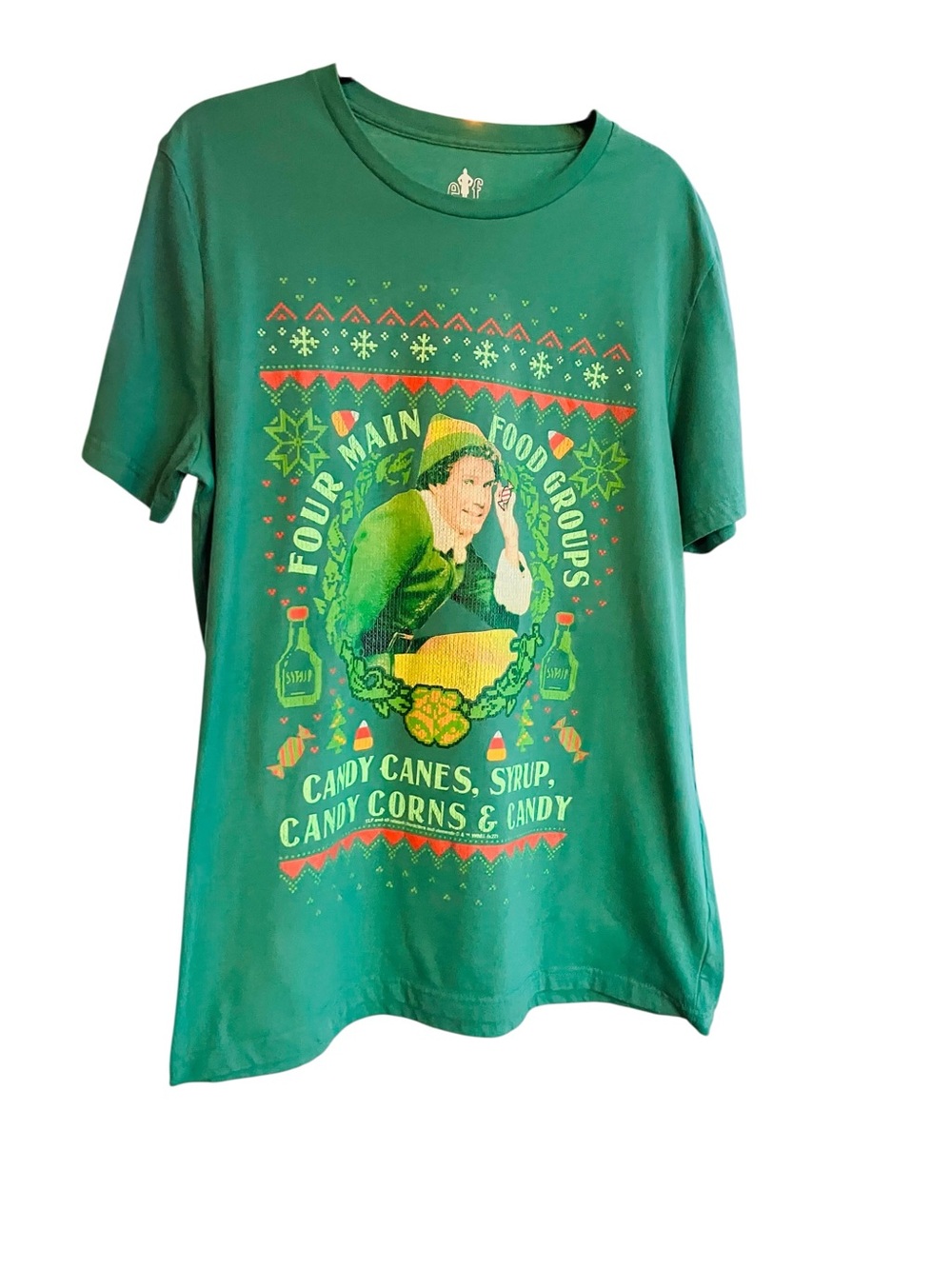 Elf Ugly Christmas Tee XL Buddy Candy Canes Funny Holiday‎ Shirt